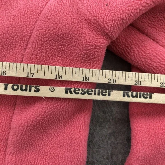 The North Face Jacket Womens Medium Pink Burgundy Fleece Hooded Full Zip TNF - Picture 8 of 9